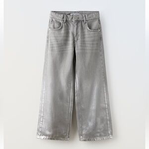 13-14Y. Zara Silver-gray jeans size 13-14Y